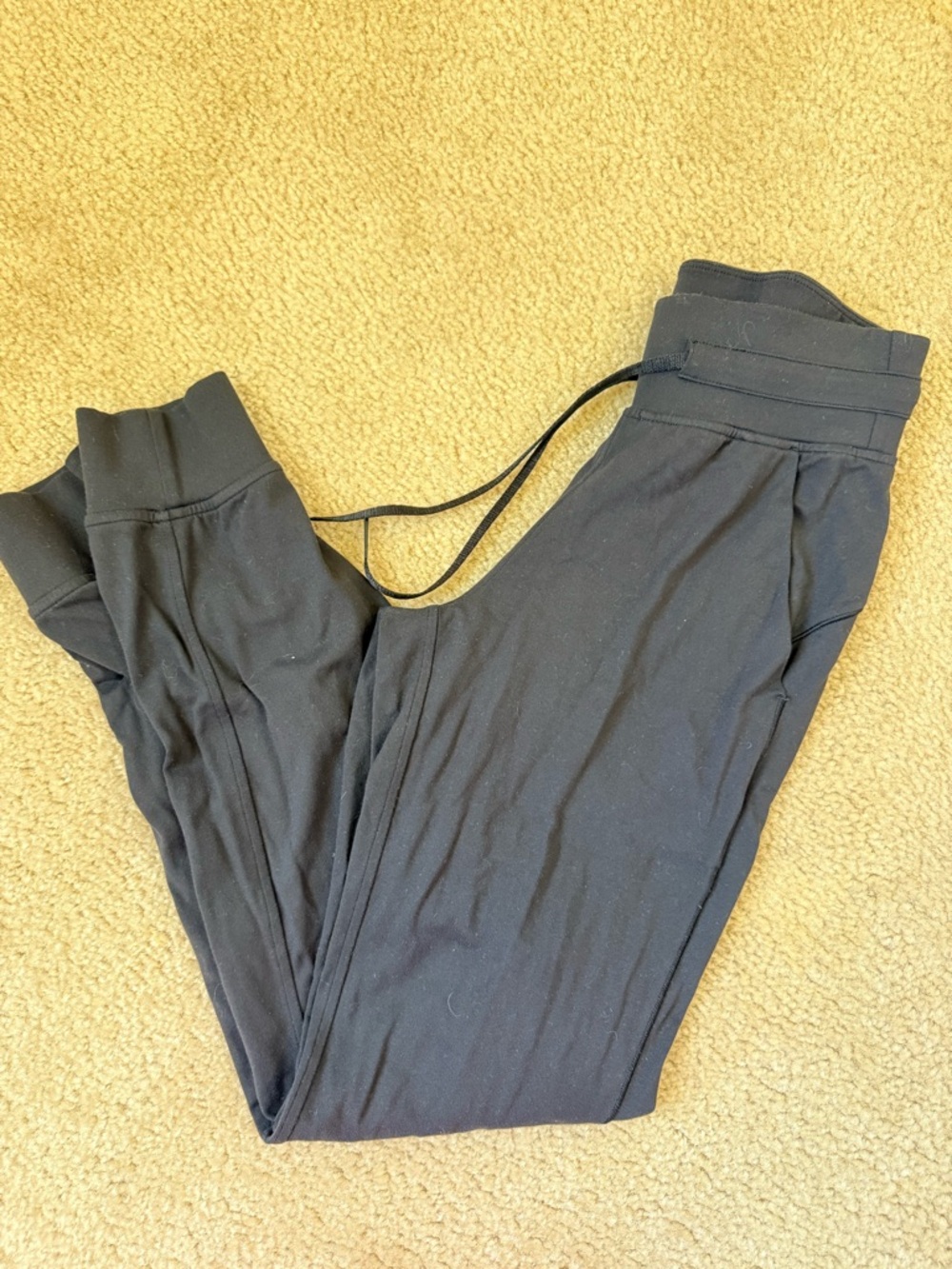 Lululemon Size 0 Black Athletic Joggers High Rise Travel Lounge